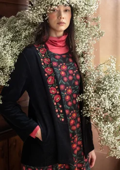 Cheap Gudrun Sjödén Veloursjacke „Nora“ aus Bio-Baumwolle/Recycling-Polyester schwarz
