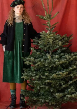 Store Gudrun Sjödén Velourskleid „Fyrverkeri“ aus Bio-Baumwolle/Recycling-Polyester granatapfel