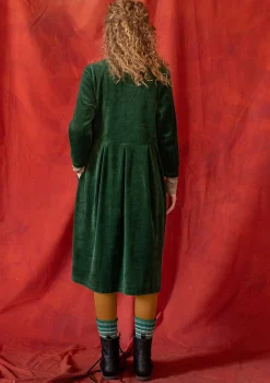 Best Sale Gudrun Sjödén Velourskleid „Fyrverkeri“ aus Bio-Baumwolle/Recycling-Polyester granatapfel