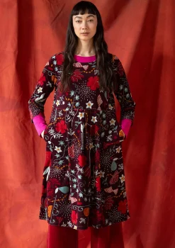 Sale Gudrun Sjödén Velourskleid „Fyrverkeri“ aus Bio-Baumwolle/Recycling-Polyester schwarz