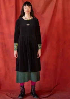 Sale Gudrun Sjödén Velourskleid „Fyrverkeri“ aus Bio-Baumwolle/Recycling-Polyester schwarz