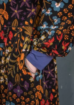 Outlet Gudrun Sjödén Velourskleid „Katla“ aus Bio-Baumwolle/Recycling-Polyester veronagrün