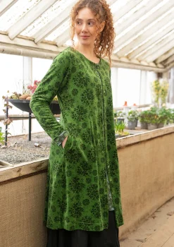 Store Gudrun Sjödén Velourskleid „Selma“ aus Bio-Baumwolle/Recycling-Polyester grasgrün