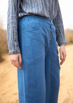 Discount Gudrun Sjödén Webhose aus Leinen/Bio-Baumwolle leinenblau