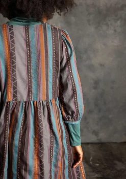 Best Gudrun Sjödén Webkleid „Jaipur“ aus Wolle/Baumwolle schwarz