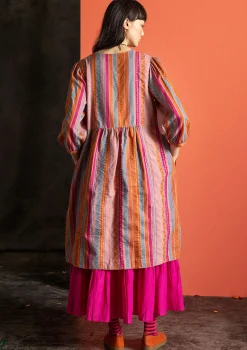 Flash Sale Gudrun Sjödén Webkleid „Jaipur“ aus Wolle/Baumwolle aubergine