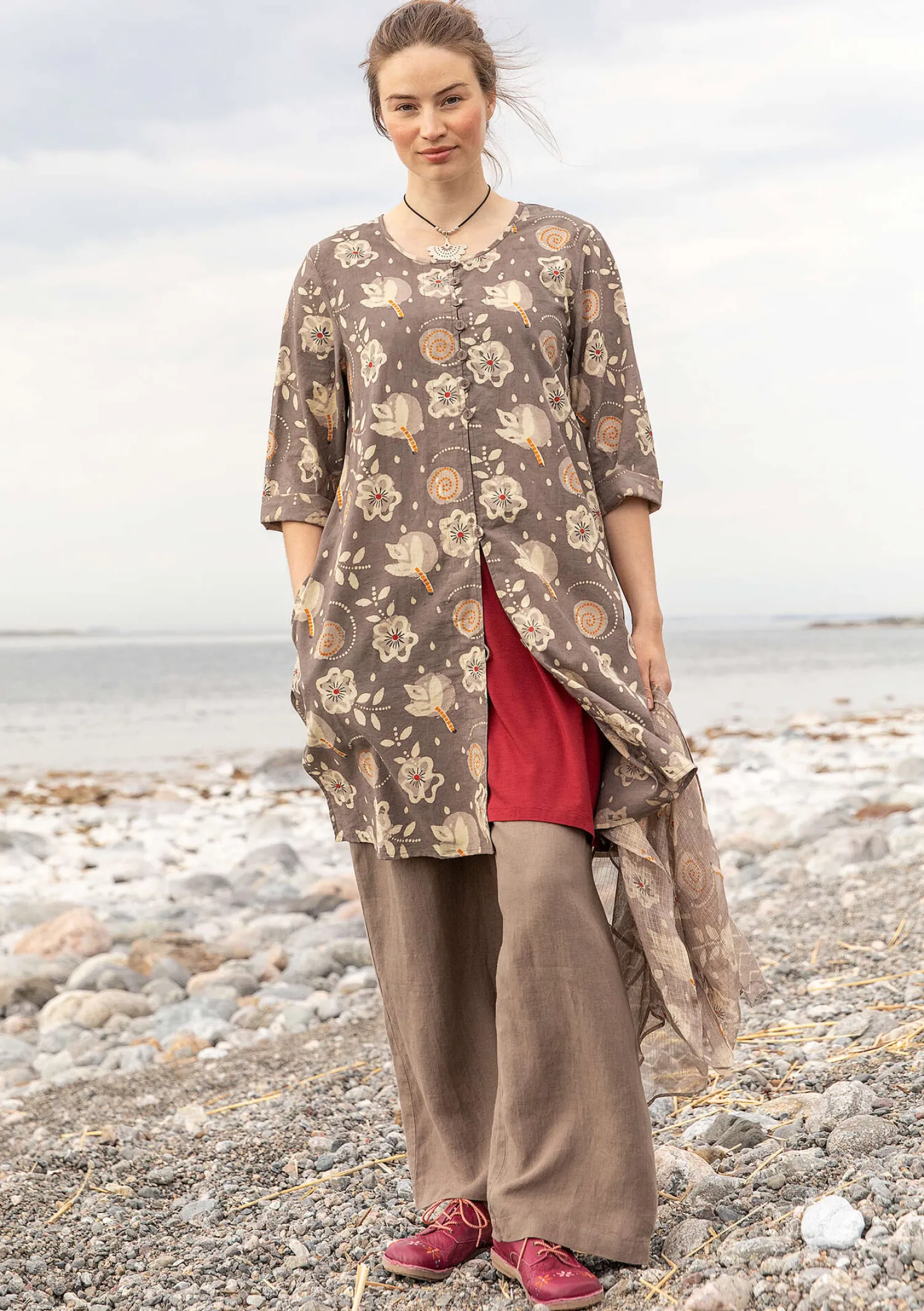 Clearance Gudrun Sjödén Webkleid „Kamala“ aus Bio-Baumwolle kashish
