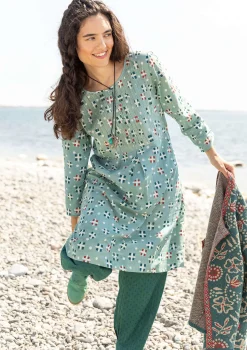 Shop Gudrun Sjödén Webkleid „Neela“ aus Bio-Baumwolle sandgrün