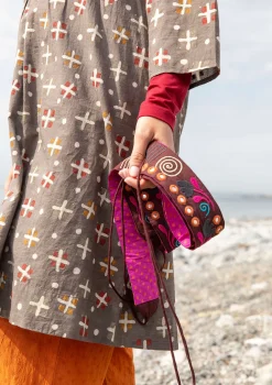 Outlet Gudrun Sjödén Webkleid „Neela“ aus Bio-Baumwolle rost