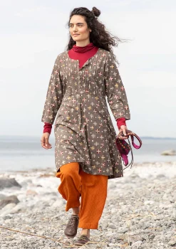 Outlet Gudrun Sjödén Webkleid „Neela“ aus Bio-Baumwolle rost