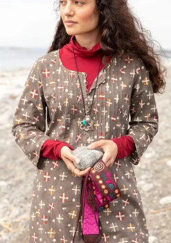 Outlet Gudrun Sjödén Webkleid „Neela“ aus Bio-Baumwolle rost