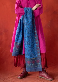 Fashion Gudrun Sjödén Webschal „Kamelia“ aus Bio-Baumwolle/Seide schwarz