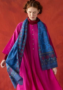 Best Sale Gudrun Sjödén Webschal „Kamelia“ aus Bio-Baumwolle/Seide indigoblau