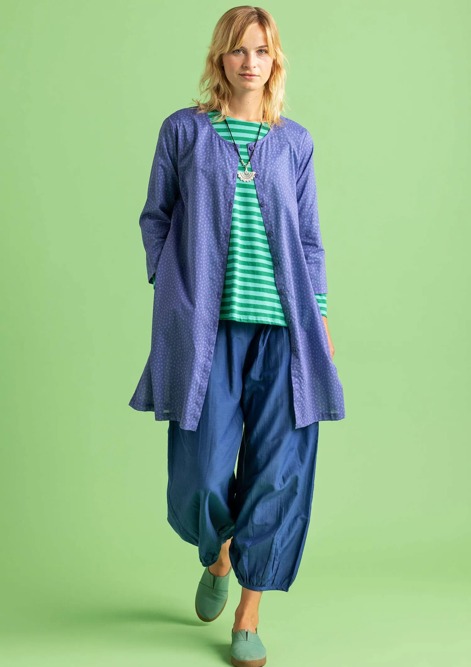 Flash Sale Gudrun Sjödén Webtunika „Monika“ aus Bio-Baumwolle blauglöckchen