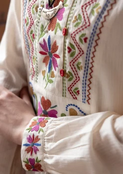 Clearance Gudrun Sjödén Webtunika „Wanja“ aus Bio-Baumwolle indigo