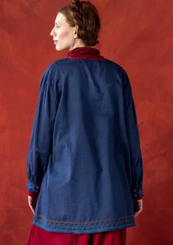 Clearance Gudrun Sjödén Webtunika „Wanja“ aus Bio-Baumwolle indigo