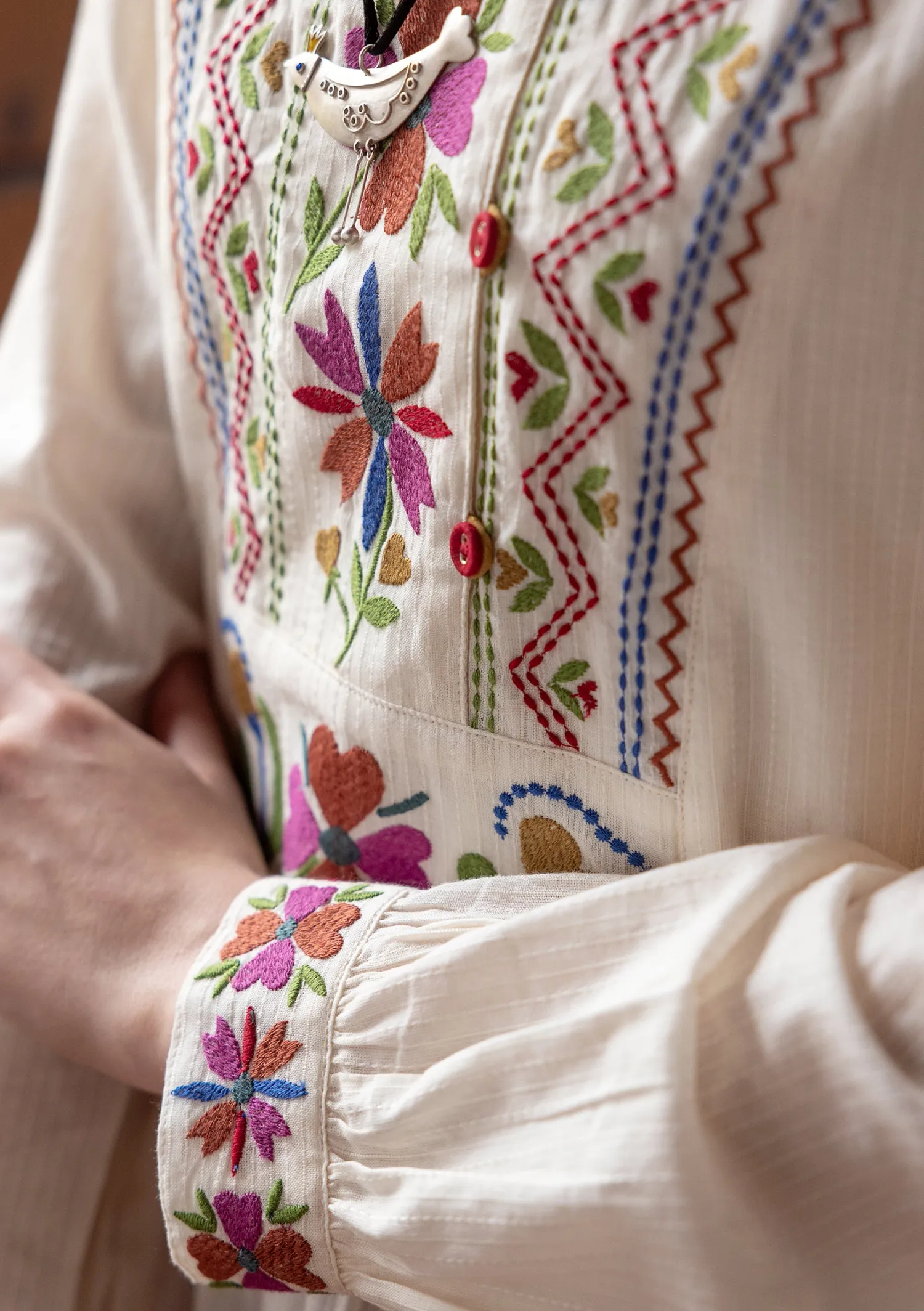 Best Gudrun Sjödén Webtunika „Wanja“ aus Bio-Baumwolle mohn