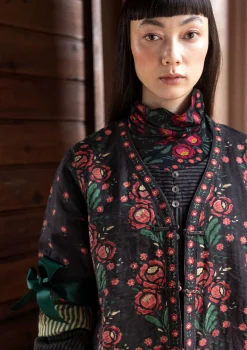 Hot Gudrun Sjödén Wendejacke „Asta“ aus Bio-Baumwolle indigogrün
