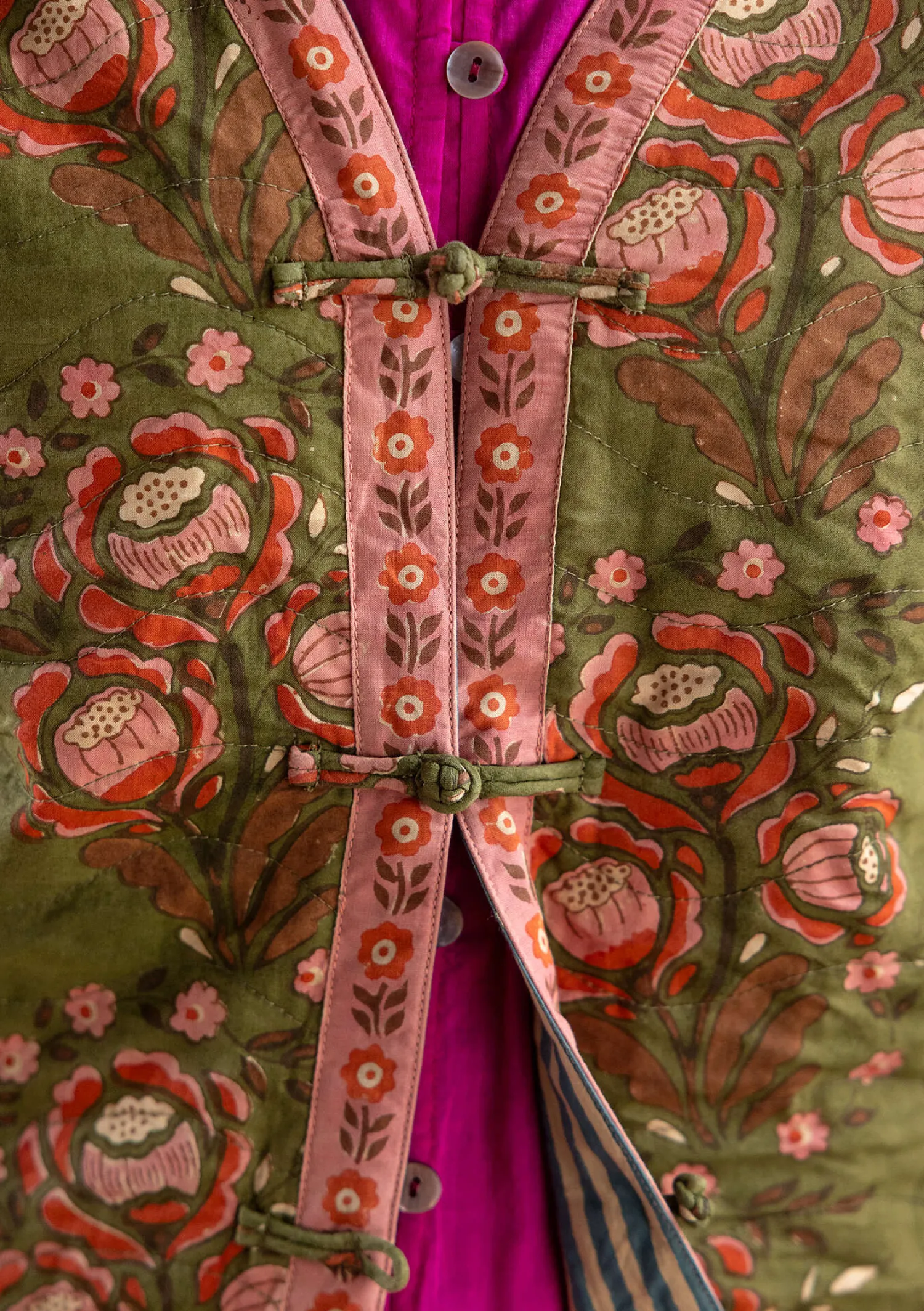 Outlet Gudrun Sjödén Wendejacke „Asta“ aus Bio-Baumwolle indigogrün