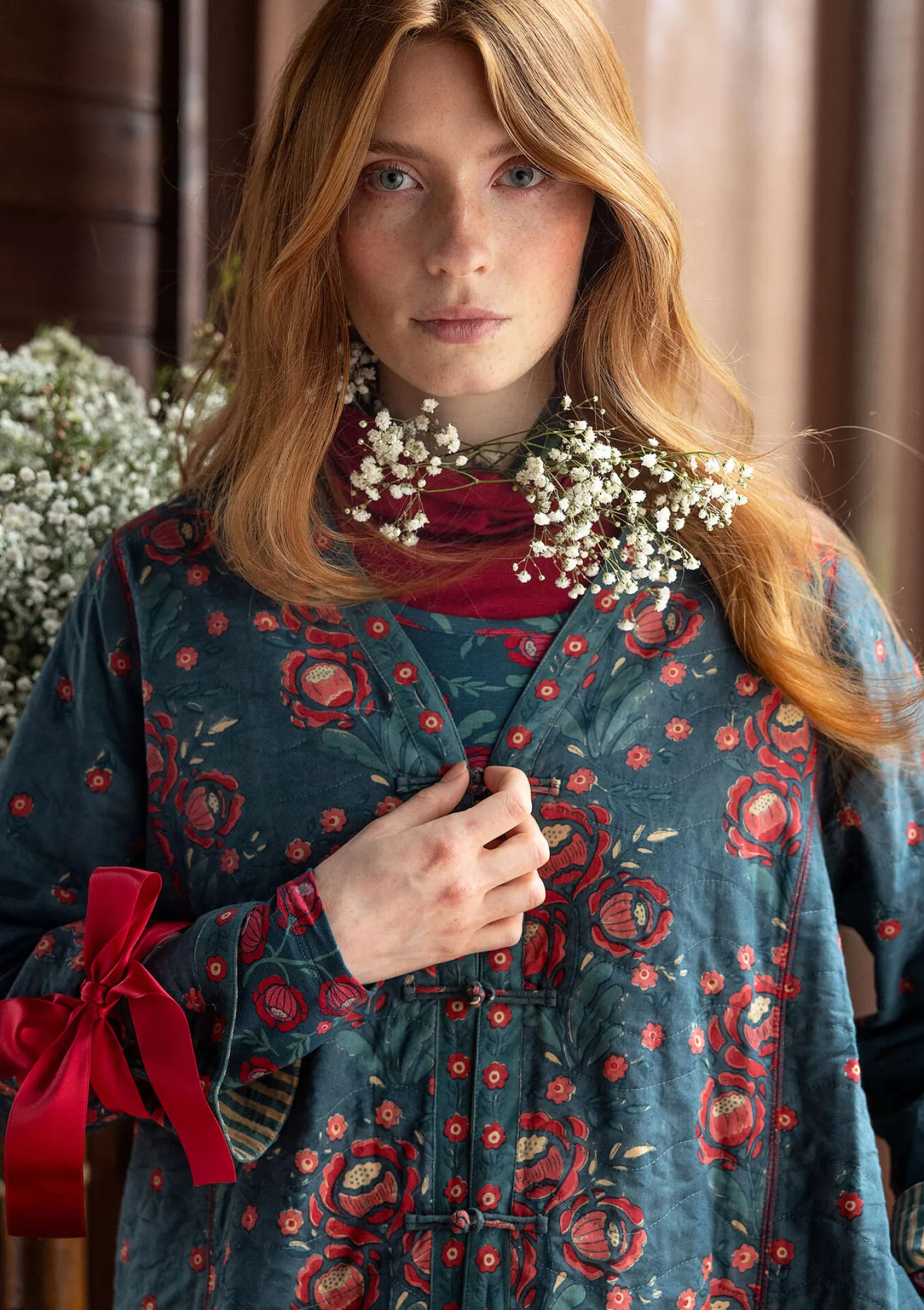 Outlet Gudrun Sjödén Wendejacke „Asta“ aus Bio-Baumwolle indigogrün