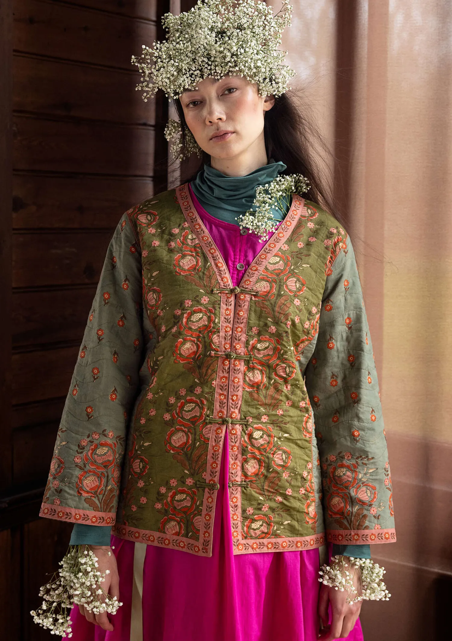 Store Gudrun Sjödén Wendejacke „Asta“ aus Bio-Baumwolle indigogrün