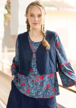 Cheap Gudrun Sjödén Weste „Stina“ aus Bio-Baumwollgewebe kupfer