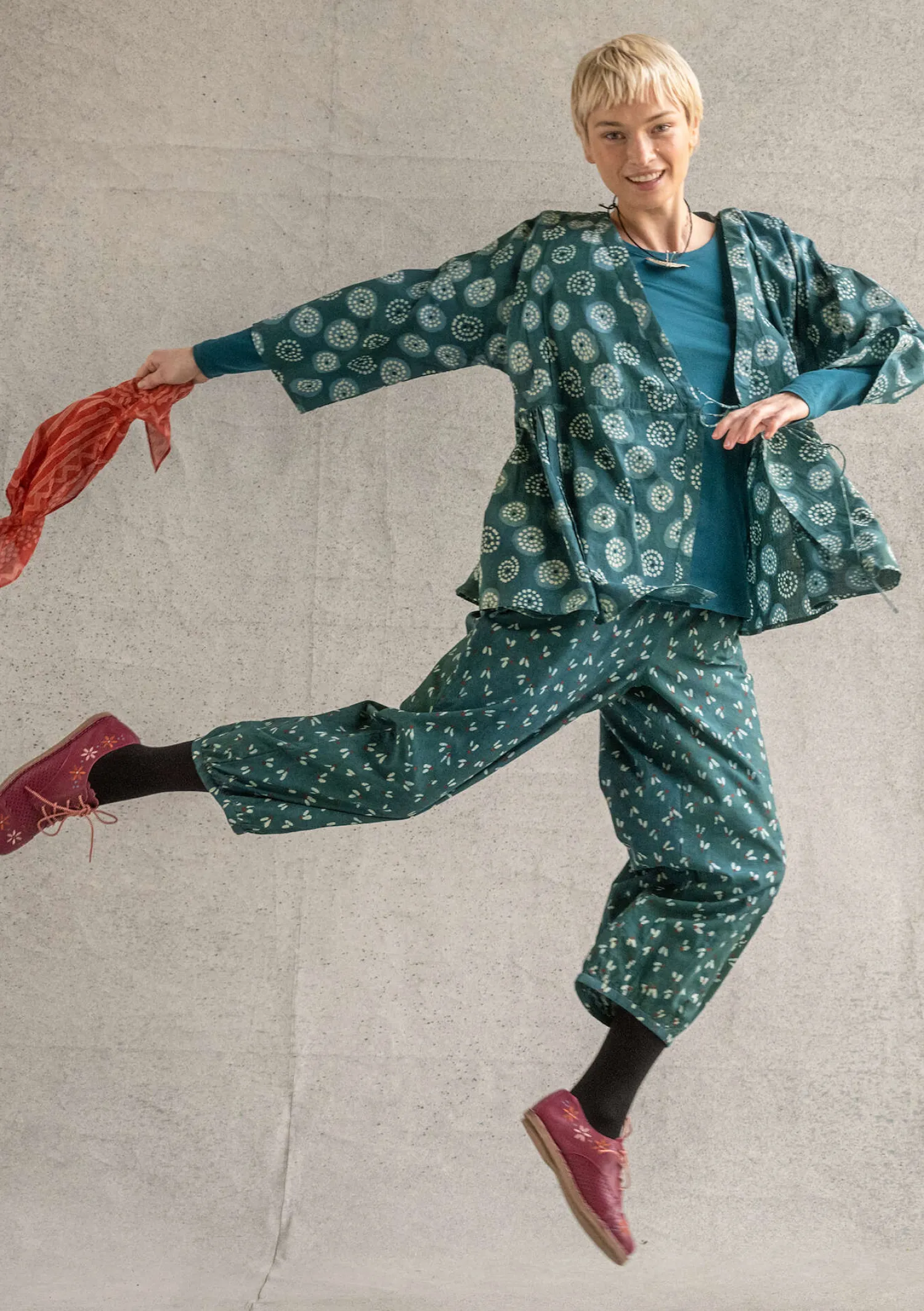 Hot Gudrun Sjödén Wickelbluse „Clay“ aus Bio-Baumwolle kashish