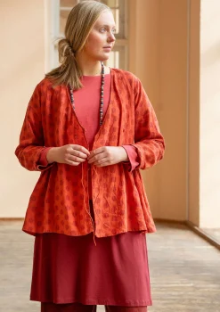 Discount Gudrun Sjödén Wickelbluse „Piccolo“ aus Leinen ziegel