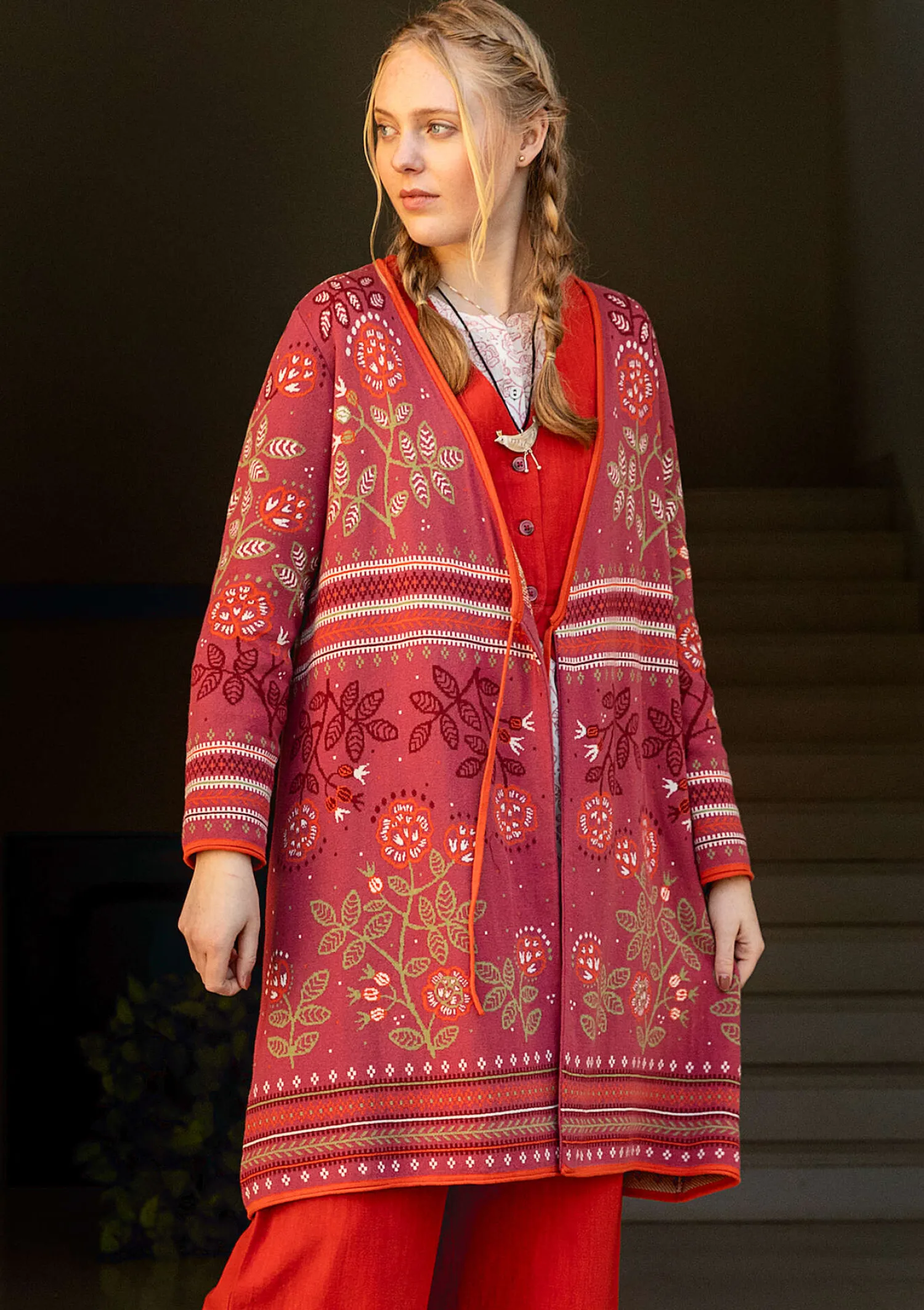 Cheap Gudrun Sjödén Wickeljacke „Lisa“ aus Bio-/Recycling-Baumwolle feige